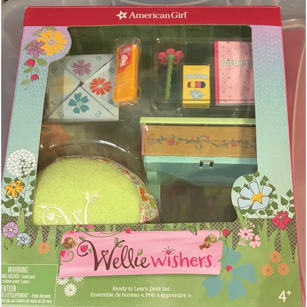 American Girl Wellie Wishers Ready To Learn Desk Set Complete EUC With Box 2020